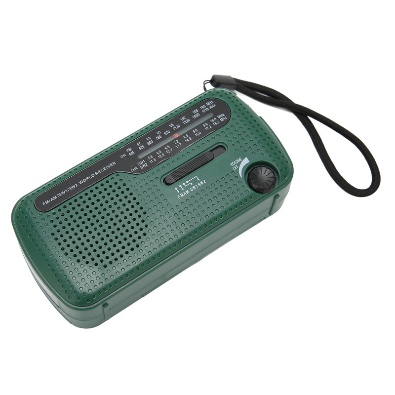 Hand Crank Solar Radio AM FM SW1 SW2 Camping LED