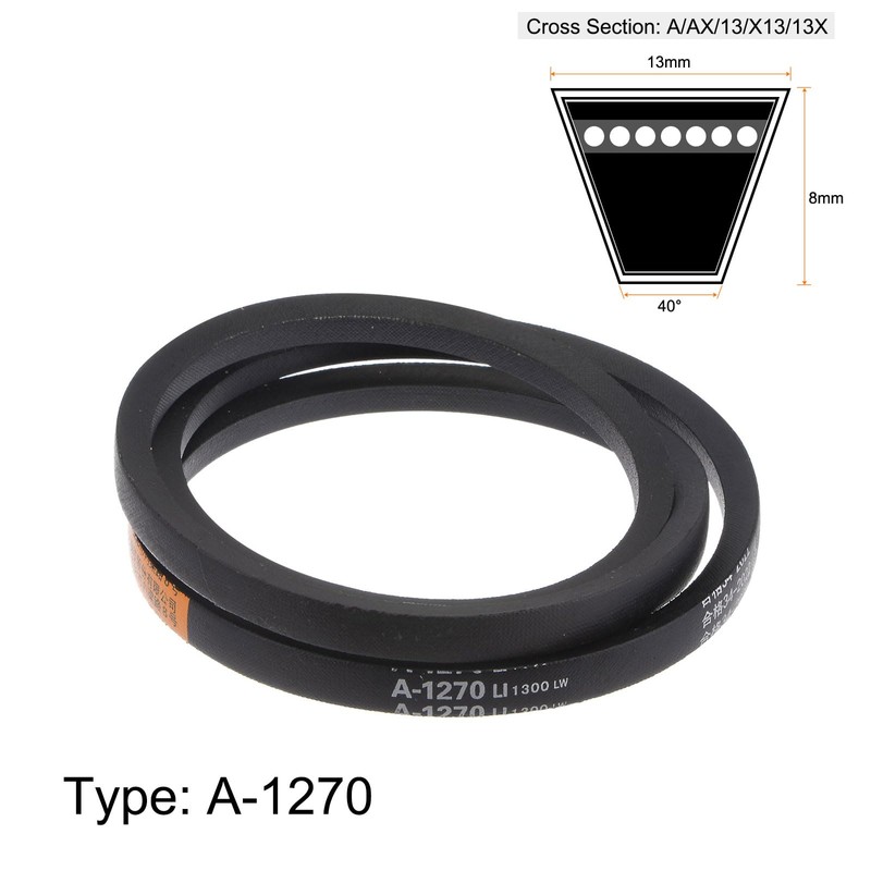 sourcing map A-1270 V-Belts Drive Belt 1270mm Inner 13mm Width