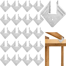 Coloch 20 Pack 18-Gauge Hurricane Tie for Rafter, Hot Dip Galvanized Steel Joist Hangers Rafter Tie Brackets Heavy Duty Connector for Roofing Trusses, Wood Timbers, Resist High Wind/ Earthquake Forces