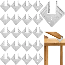 Coloch 20 Pack 18-Gauge Hurricane Tie for Rafter, Hot Dip Galvanized Steel Joist Hangers Rafter Tie Brackets Heavy Duty Connector for Roofing Trusses, Wood Timbers, Resist High Wind/ Earthquake Forces