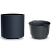 Prosperplast Heos Flower Pot Planter with Insert Plastic Anthracite 29.8