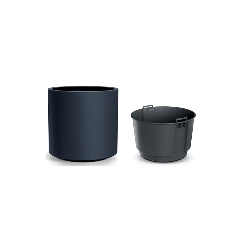 Prosperplast Heos Flower Pot Planter with Insert Plastic Anthracite 29.8