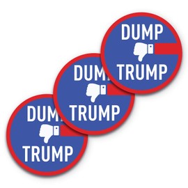 5x5 Dump Trump Sticker 3-Pack, Anti Trump Decal, 100% Waterproof, Anti Trump Window Decal, Sticker Trump