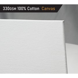 ArtGeo 30cm x 30cm (11 ¾" x 11 ¾") FSC, Stretched Art Canvas, Pack of 3 100% Plastic Free Packaging