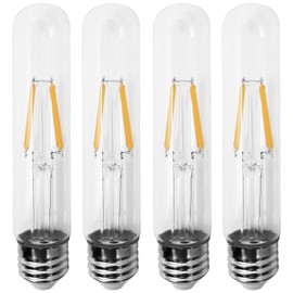 Dlh western 5W T9 E26 Base Vintage LED Edison Bulbs for Home Lighting Chandeliers, Ceiling Fans, Industrial and Kitchen Fixture, Pack of 4