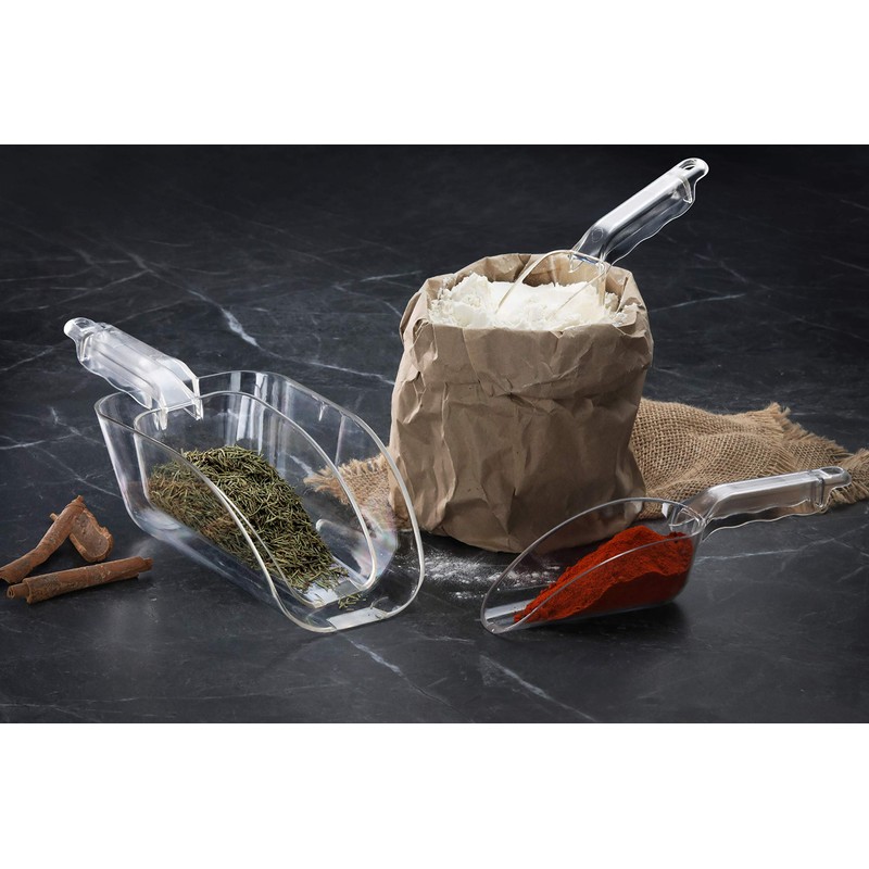 New Star Foodservice 34400 Polycarbonate Plastic Utility Ice Scoop, Clear,