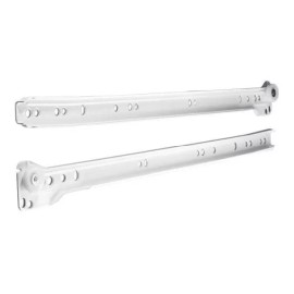 LIZOFERTAS Paquete 10 Pares Corredera Epoxica Blanca 40 Cm Cajones