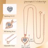 MISUMOR Women's Necklace 925 Silver with Rose Heart Pendant Chain