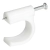 Grapa Para Cable Coaxial 5mm Blanco 20 Pzs Surtek Grac5 vc                                                                                            