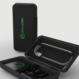 GlocalMe Large Bag with Mesh Pocket for Cable or Other for GlocalMe Numen Air 5G Mobile Hotspot, Size: 174 x 89 x 36 mm (Numen Air Protective Case)