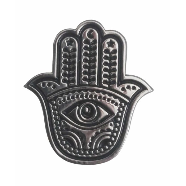 GBJUK Hamsa Hand Pin Lapel Badge with Butterfly Clasp Back