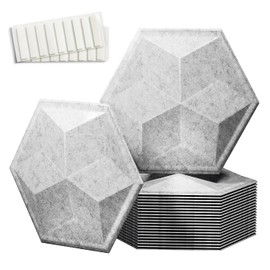 12 Pack Self-adhesive Sound Proof Foam Panels,14"X13"X 0.4" Soundproof Wall Panels,Sound Absorbing Panel High-Density Sound Dampening Wall Panels Acoustic Treatment Panel For Home Studio