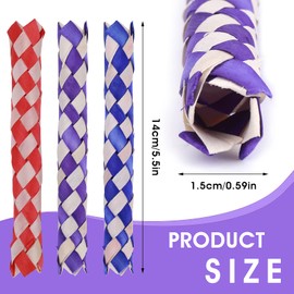 Prasacco Pack of 24 Classic Finger Traps, Classic Chinese Finger Traps, Assorted Colours, Finger Trap Toy for Children and Adults, Finger Trap, Cool Birthday Party Favours