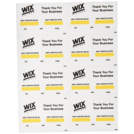 WIX (WI1516) Oil Change Decal