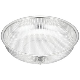 Pearl Metal HB-4116 Shallow Shaped Punching Colander, 8.3 inches (21 cm), Stainless Steel, At Aqua, Silver