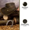 ZEEKSTAR Premium Handcrafted Leather Cowboy Hat with Adjustable String -