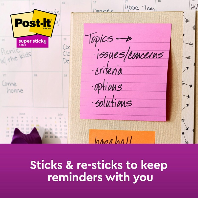 Post-it Super Sticky Pop-up Notes, 4x4 in, 5 Pads, 2X
