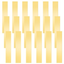 M METERXITY 3-Set Brass Shim Strip, Metal Sheet Stock Assortment 6" Length x 1" Width, 0.002", 0.004", 0.006", 0.008", 0.012", 0.016" Thickness Brass Sheet for DIY Craft Making Flat Bar