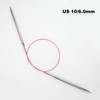 Aeelike Circular Knitting Needles 60cm 6mm, Metal Circular Needles for