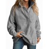 Fisoew Womens Oversized Sweatshirt Casual Snap Stand Collar Long Sleeve