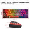 Snpurdiri 60% Wired Gaming Keyboard,True RGB Small Compact 61 Keys