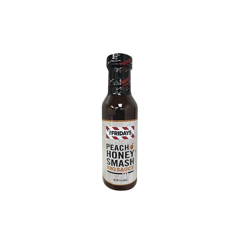 TGI FRIDAYS Peach Honey Smash BBQ Sauce, 14 Ounce (Pack
