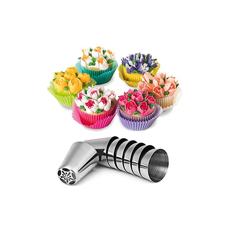 Russian Piping Tips Cake Decorating Complete Set, WOWDECOR 24pcs Baking
