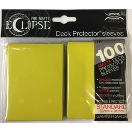 Ultra Pro Matte Eclipse Lemon Yellow Standard Deck Protector sleeves (100 count pack)