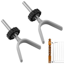 Pack of 2 Y Spindle for Stair Safety Gate, Y-Spindle Pressure Screws M10, Pressure Screws for Children's Gate, Pressure Screws for Children's Gates, for Stair Gates for Babies and Pets (Black)