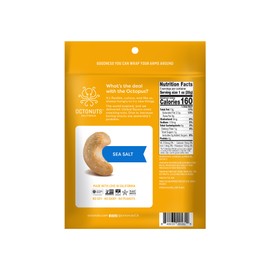 Octonuts Dry Roasted Cashews with Sea Salt – 5oz – Simple Plant-Based Protein Snack – Healthy Snacks for Adults & Kids - Only 3 Whole Ingredients, Keto Friendly, Vegan, Non-GMO Verified