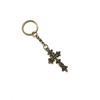 KEYRING - Cross Antique Bronze Plated. Split Ring. Key Ring.