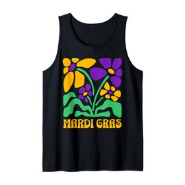 Mardi Gras Carnival Beads New Orleans French Festival Parade Tank Top