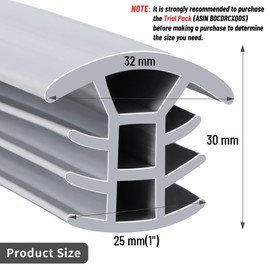 Flexible EPDM Rubber Strip (15 ft Long and 1 inch Wide) for Concrete Crack Repair and Replacement - Weather and Aging Resistant Expansion Joint Filler for Driveways and Sidewalks