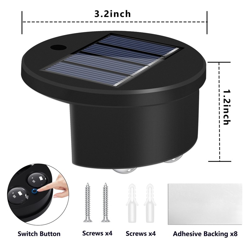 rerekiki Poolside Solar Light for Inground Pool, 4 Pack Above