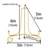 LIONWEI LIONWELI 6 Inch Gold Iron Plate Stand Holder Easel