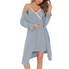 SWOMOG Womens Maternity Robe 2 Piece Nursing Nightgown for Breastfeeding