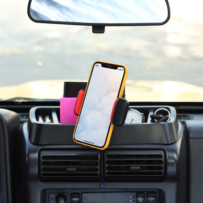 JeCar for Jeep TJ Phone Holder Mount Center Console Dash