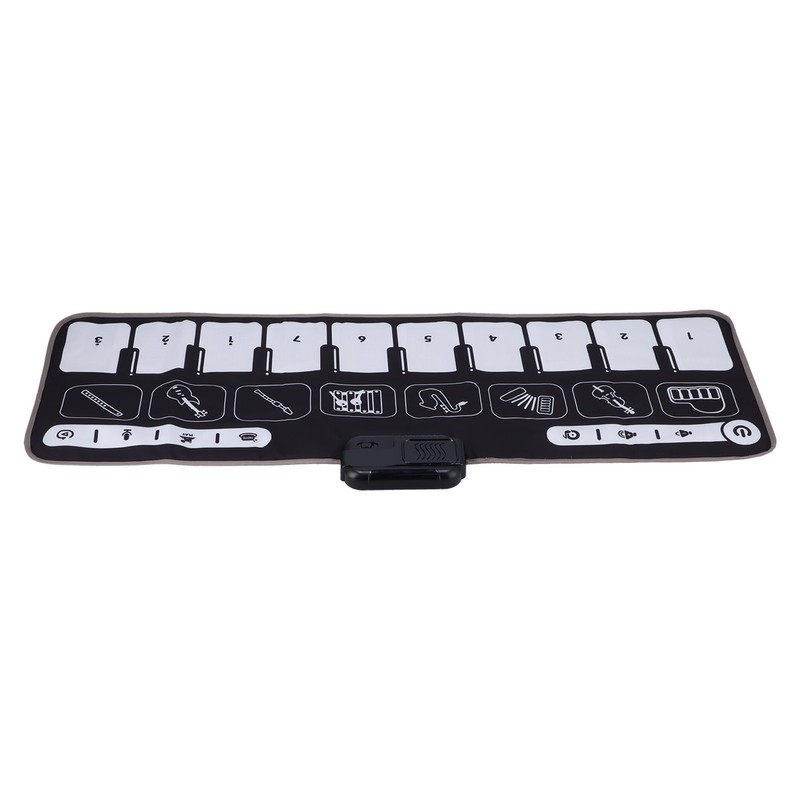 Kids Piano Mat 43.3 X 14.2in Adjustable Volume 10 Keys