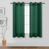 KOUFALL Dark Emerald Green Short Window Curtains for Bathroom Decor,Linen