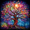 5D Diamond Painting Tree of Life, Colourful Magic Tree Diamond