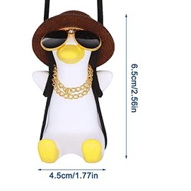 RUGNADOO - Colgante Para Carro, Bonito Colgante De Coche De Pato Columpio Para Espejo Retrovisor Interior,Adorno Colgante De Espejo De Coche Con Pato Oscilante,Pato Accesorios Para Carro-pato rico