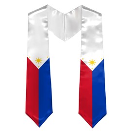 Aomutrsn Flag Graduation Stole,Philippines Flag Graduation Sash Class of 2024 for Study Aboard,Adult Unisex Graduation Gifts 72" in Length