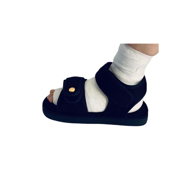 Post-Op Shoe for Broken Feet or Toes, Adjustable Medical Walking Shoe with Leg Cast Cover for Post-operative Period, Surgical Running Boots, Toe Post Surgery for Kids and Adults