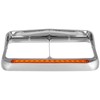 Partsam 2x Headlight Bezel with 12" Amber LED Light Strip