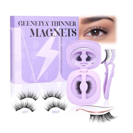 Geeneiya Half Lashes Magnetic Eyelashes with Applicator Reusable Magnetic Lashes No Glue Needed Magnetic Eyelashes without Eyeliner Cat Eye Natural Look Magnetic Eyelashes Magnetic Lashes