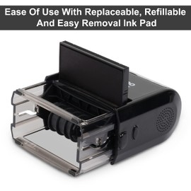 Printtoo Self Inking Office Stationery with Approved by Text Date & Signature Space Rubber Stamp-Blue