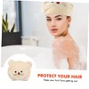 NOLITOY 5pcs Convenient Hair Wrap Fast Drying Head Towel Polyester