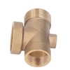 4 Ways Water Hose Splitter Brass G1in Pipe Adapter Connector