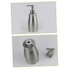 BUGUUYO Manual Liquid Soap Dispenser Stainless Steel Shampoo Bottle for
