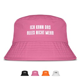 Ich kann das Alles Nicht mehr - Lustiger Fischerhut – Der perfekte Sonnenhut für Herren & Damen – Ideal als Malle-Outfit, Party-Accessoire & Festival-Eimerhut für den Strand | Farbe Pink